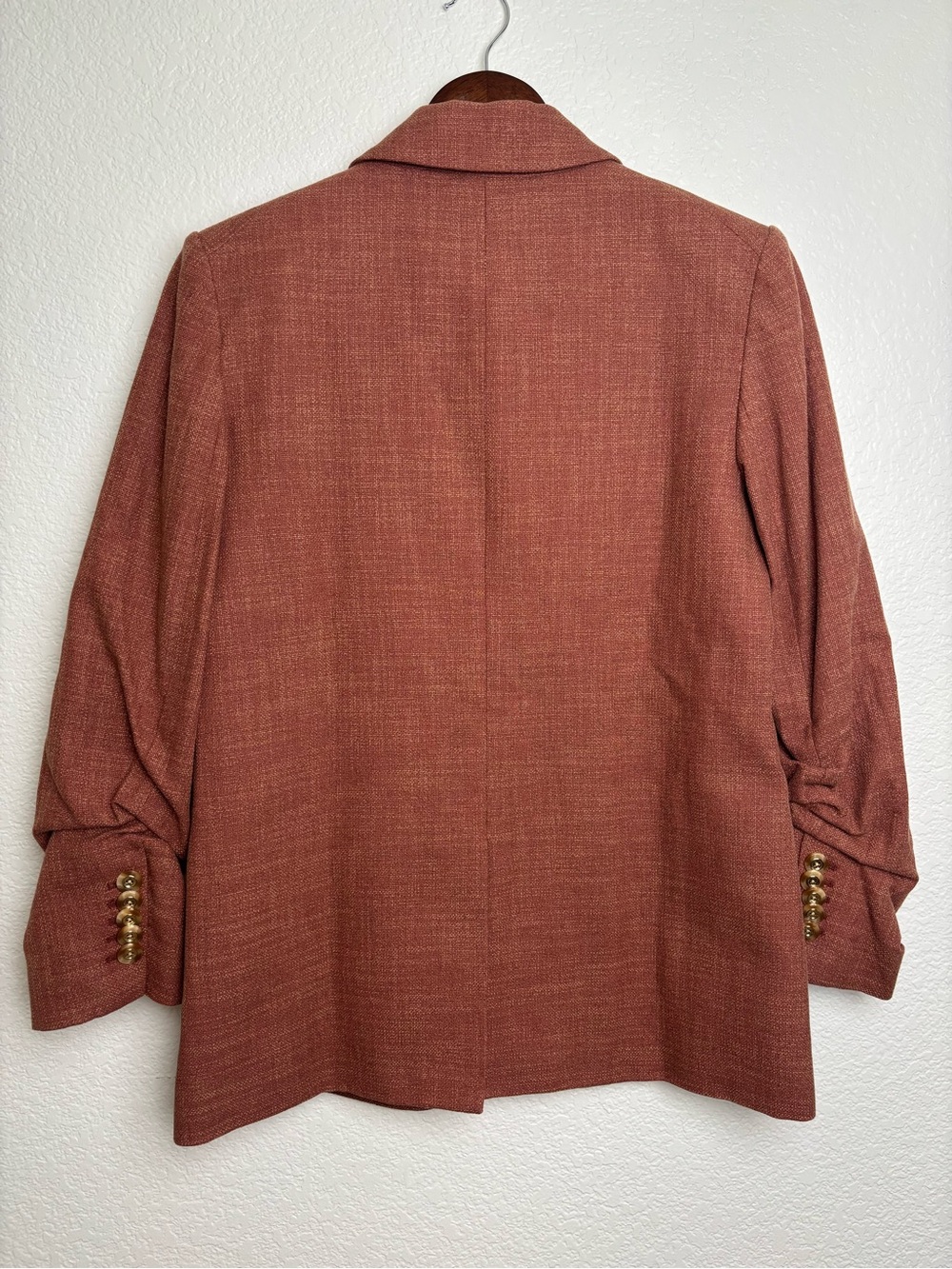 Veronica Beard Martel Dickey Jacket Blazer Light Orange Linen Blend Size 8 - Picture 5 of 7